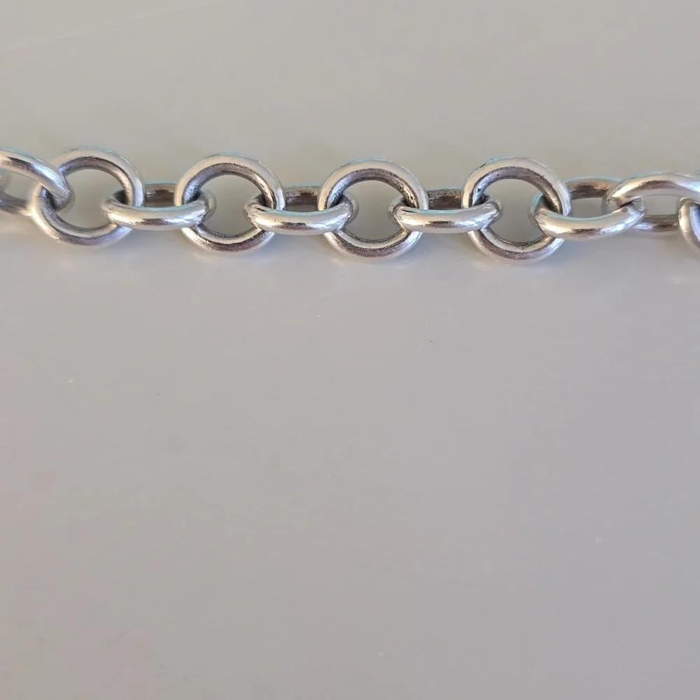 Return To Tiffany & Co  Toggle Heart Thick Bracelet Silver 7 Inch